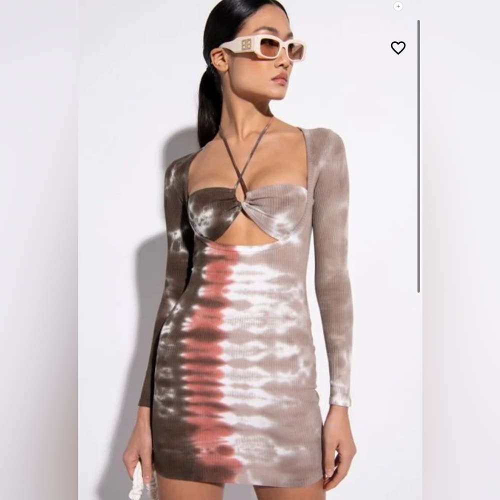 Akira Tie Dye Cut Out Mini Dress